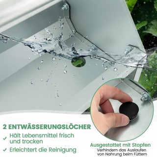 Costway Μεταλλική Ταΐστρα Κοτόπουλων με Μεγάλη Χωρητικότητα και Αν... Costway Μεταλλική Ταΐστρα Κοτόπουλων με Μεγάλη Χωρητικότητα και Αν...