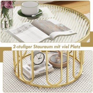 Costway Στρογγυλό Διπλό Τραπεζάκι Καφέ 60,5 εκ. με Περιστρεφόμενες... Costway Στρογγυλό Διπλό Τραπεζάκι Καφέ 60,5 εκ. με Περιστρεφόμενες...