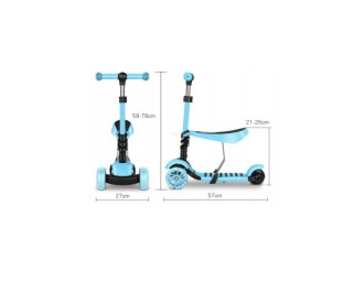 SPM Παιδικό Τρίτροχο Πατίνι με Κάθισμα σε Γαλάζιο Χρώμα 5908222235529 SPM Παιδικό Τρίτροχο Πατίνι με Κάθισμα σε Γαλάζιο Χρώμα 5908222235529