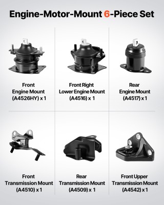VEVOR Σετ Βάσεων Κινητήρα και Κιβωτίου Ταχυτήτων, Συμβατό με Honda ...