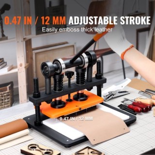 Μηχανή Κοπής Δέρματος VEVOR, Χειροκίνητη Πρέσα για Διάφορα Υλικά  S...