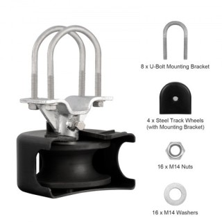 VEVOR Σετ Συρόμενης Πύλης με Τροχούς σε Σχήμα U και Κάλυμμα για Κον... VEVOR Σετ Συρόμενης Πύλης με Τροχούς σε Σχήμα U και Κάλυμμα για Κον...