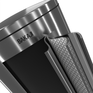 BAKAJI Κάδος Απορριμμάτων 42.5 x 37 x 65 εκ. με Πεντάλ 50L από Ανοξ...