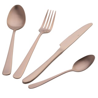 Villa DEste  Σετ 24 μαχαιροπίρουνα από ανοξείδωτο ατσάλι σε ματ χάλ...