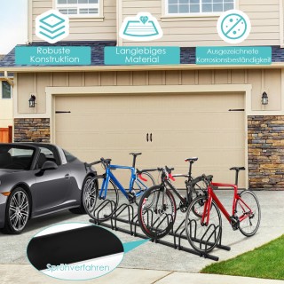 Costway  Σταντ Ποδηλάτων για 6 Ποδήλατα - Ανθεκτική Κατασκευή από Α...