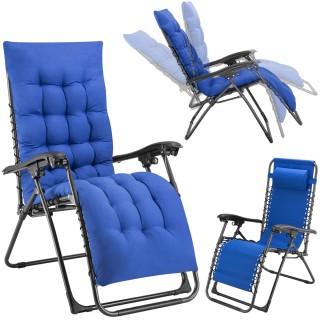 BAKAJI Πτυσσόμενη Καρέκλα Κήπου με Μαξιλάρι και Μεταλλικό Σκελετό Μ... BAKAJI Πτυσσόμενη Καρέκλα Κήπου με Μαξιλάρι και Μεταλλικό Σκελετό Μ...