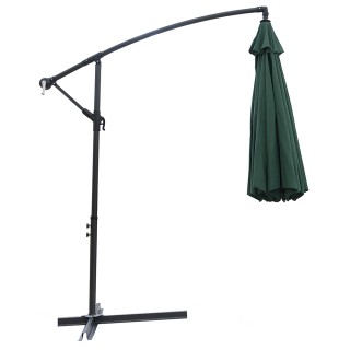 Galileo Πράσινη ομπρέλα-λάμπα κήπου 300 x υ 245 εκ. σε ανθρακοχάλυβ...