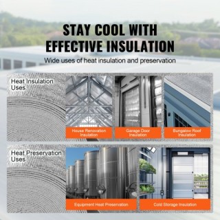 VEVOR Διπλή Ανακλαστική Μόνωση με Αφρώδη Πυρήνα 23.8in x 50ft  LBPE...
