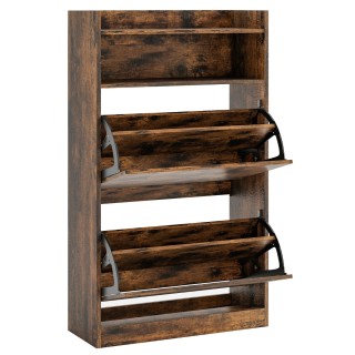 Costway Λευκή/Καφέ Λεπτή Ξύλινη Παπουτσοθήκη με 2 Πτυσσόμενα Τμήματ... Costway Λευκή/Καφέ Λεπτή Ξύλινη Παπουτσοθήκη με 2 Πτυσσόμενα Τμήματ...