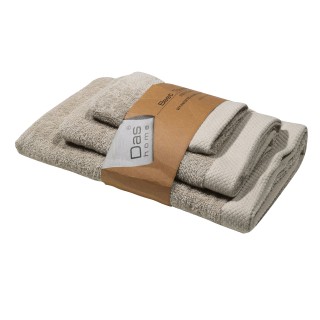DAS HOME Σετ Πετσέτες 3τεμαχίων Best 0656 Μπεζ 530708180656 DAS HOME Σετ Πετσέτες 3τεμαχίων Best 0656 Μπεζ 530708180656