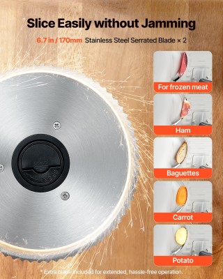 VEVOR Ηλεκτρική Κοπτική Μηχανή Κρέατος 150W με Ρυθμιζόμενη Λεπίδα 1... VEVOR Ηλεκτρική Κοπτική Μηχανή Κρέατος 150W με Ρυθμιζόμενη Λεπίδα 1...