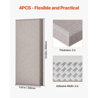 VEVOR Ακουστικά Πάνελ Αυτοκόλλητα 2 ιντσών Καμήλα BXGYBTS6030CYTD57...