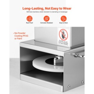 VEVOR Ηλεκτρική Πρέσα Ζύμης Πίτσας 6 ιντσών Επαγγελματική Ζύμης Πίτ...