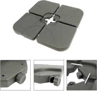 BAKAJI  Σετ 4 Βάσεις Στήριξης Ομπρέλας Γεμιζόμενες Κολώνα Κήπου για...