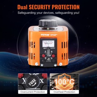 VEVOR  Μετασχηματιστής Ρυθμιστής Τάσης 500VA 1.7A 0-300V AC KBBYQZZ...