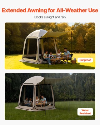 VEVOR Τέντα Σκηνής Pop Up για 4-8 Άτομα με Αρθρωτό Στέγαστρο και Τσ...