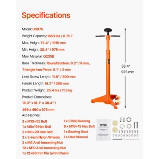 VEVOR Υποστήριξη Ανυψωτήρα 3/4 Τόνου με Δύο Τροχούς QCSJJAQZJXSJVF5... VEVOR Υποστήριξη Ανυψωτήρα 3/4 Τόνου με Δύο Τροχούς QCSJJAQZJXSJVF5...