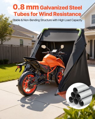 VEVOR Καταφύγιο Μοτοσυκλέτας με Κλείδωμα Ασφαλείας, Ανθεκτική Καλύψ...