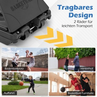 Costway Φορητή Ρυθμιζόμενη Μπασκέτα με Ανθεκτική Πλάτη και Ρόδες SP... Costway Φορητή Ρυθμιζόμενη Μπασκέτα με Ανθεκτική Πλάτη και Ρόδες SP...