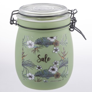 Galileo Γυάλινο Βάζο Αλατιού 750 ml σε Σομόν Πράσινο Botanico SChef...