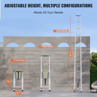 VEVOR Τηλεσκοπική Σκάλα 16.5FT Πολυκουμπί 419 LBS SSLTQLHJK16509O... VEVOR Τηλεσκοπική Σκάλα 16.5FT Πολυκουμπί 419 LBS SSLTQLHJK16509O...