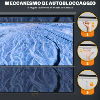 HOMCOM  Οθόνη για Προβολέα 120 Φορμά 1:1, Γωνία 160° και Τοποθέτηση...