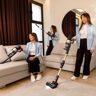 Ασύρματη Σκούπα Stick με Βάση Αυτοάδειασματος και Ειδικό Αξεσουάρ γ... Ασύρματη Σκούπα Stick με Βάση Αυτοάδειασματος και Ειδικό Αξεσουάρ γ...