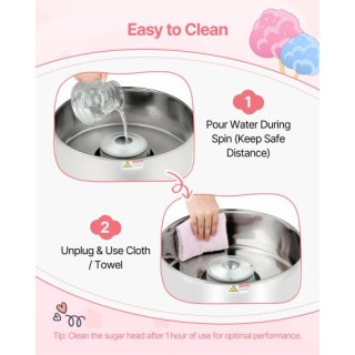 VEVOR Ηλεκτρική Μηχανή Μαλλί της Γριάς Εμπορική 1000W Μπλε TSXXHMHT...