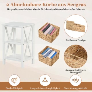 Costway Πολυλειτουργικό Κομοδίνο με Αποσπώμενα Καλάθια από Θαλάσσι... Costway Πολυλειτουργικό Κομοδίνο με Αποσπώμενα Καλάθια από Θαλάσσι...