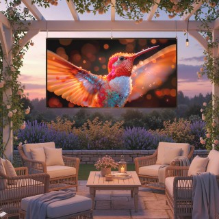 HOMCOM Οθόνη Προβολέα 100 16:9 HD 4K/8K, Πτυσσόμενη και Φορητή, Αντ...