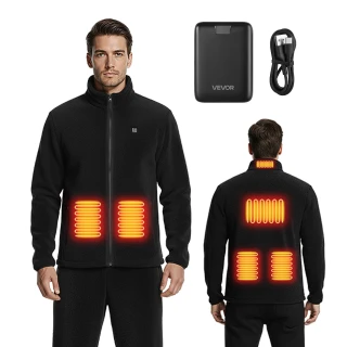 VEVOR Men's Heated Fleece Jacket with 6 Heating Zones, Ba... VEVOR Men's Heated Fleece Jacket with 6 Heating Zones, Ba...