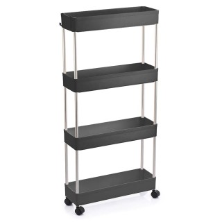 BAKAJI  Καρότσι Καρελίνιο Slim Εξοικονόμησης Χώρου Κουζίνα Μπάνιο Α...