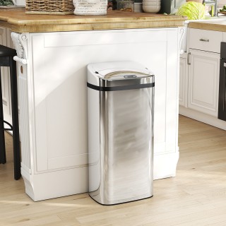 HOMCOM Κάδος Απορριμμάτων 40L με Αισθητήρα για Αυτόματο Άνοιγμα και... HOMCOM Κάδος Απορριμμάτων 40L με Αισθητήρα για Αυτόματο Άνοιγμα και...