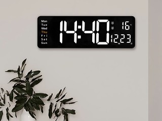 Ψηφιακό Ηλεκτρονικό LED Ρολόι Τοίχου με Θερμοκρασία, Ημερομηνία & Χ... Ψηφιακό Ηλεκτρονικό LED Ρολόι Τοίχου με Θερμοκρασία, Ημερομηνία & Χ...