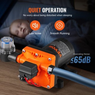 VEVOR Αντλία Διαφράγματος Νερού 13.25 Λίτρων, 55 PSI για RV, Σκάφη ...