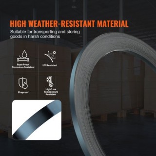 VEVOR Ταινία Συσκευασίας Χάλυβα 1/2 x 330 1100 lbs  BZKZDGD12YC3N0L...