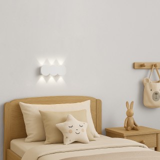 BAKAJI Απλίκα Τοίχου 6 LED Λευκή Λάμπα με Ψυχρό Λευκό Φως 15x8x3cm ... BAKAJI Απλίκα Τοίχου 6 LED Λευκή Λάμπα με Ψυχρό Λευκό Φως 15x8x3cm ...