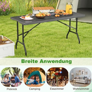 Costway Πτυσσόμενο Τραπέζι Camping με HDPE Επιφάνεια & Χειρολαβή 15...