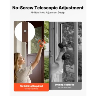 VEVOR Πόρτα Κατοικίδιων για Συρόμενη Τζαμαρία, Ρυθμιζόμενο Ύψος 192...