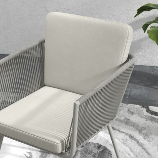 Outsunny Σετ Εξωτερικού Χώρου με Τραπέζι από Γυαλί και 2 Καρέκλες Κ...