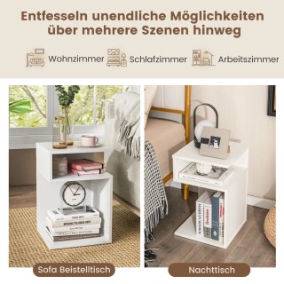 Costway Κομψό και Λειτουργικό Πλαϊνό Τραπέζι με Σχεδιασμό S και Άφ... Costway Κομψό και Λειτουργικό Πλαϊνό Τραπέζι με Σχεδιασμό S και Άφ...