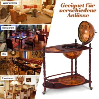 Ξύλινο Μπαρ Υδρόγειος - Κάβα για Κρασιά COSTWAY HW51940 Ξύλινο Μπαρ Υδρόγειος - Κάβα για Κρασιά COSTWAY HW51940