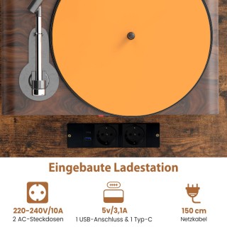 Costway Πολυλειτουργική Βάση Πικάπ 79,5 x 40 x 79 cm με Ενσωματωμέν...
