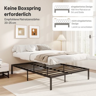 Costway Μεταλλικό Κρεβάτι Πλαισίου σε Μέγεθος Full με Χώρο Αποθήκευ...
