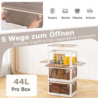 Costway  Σετ 3 Πλαστικών Κουτιών Αποθήκευσης με Χωρητικότητα 132L κ...