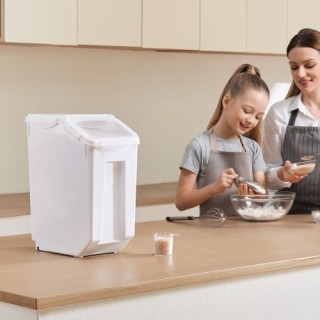 VEVOR  Μεγάλο Δοχείο Αποθήκευσης 20L Αεροστεγές για Αλεύρι  ZMXMX1G...