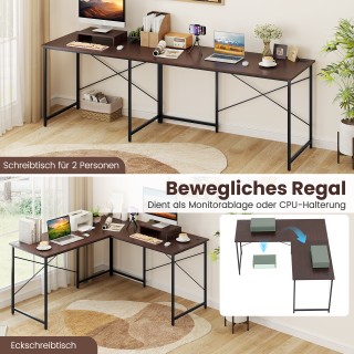 Costway Γραφείο L-Σχήματος Αντιστρέψιμο με Σταθμό Φόρτισης Κομπιούτ... Costway Γραφείο L-Σχήματος Αντιστρέψιμο με Σταθμό Φόρτισης Κομπιούτ...