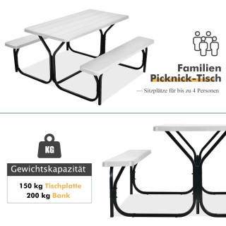 Costway Οικογενειακό Σετ Τραπεζιού Πικνίκ από Ανθεκτικό HDPE για Ε... Costway Οικογενειακό Σετ Τραπεζιού Πικνίκ από Ανθεκτικό HDPE για Ε...