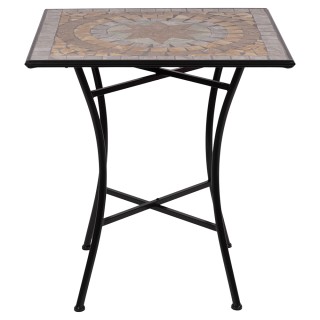 Galileo Εξωτερικό τετράγωνο τραπέζι 70x70 cm από σίδερο με διακόσμη...