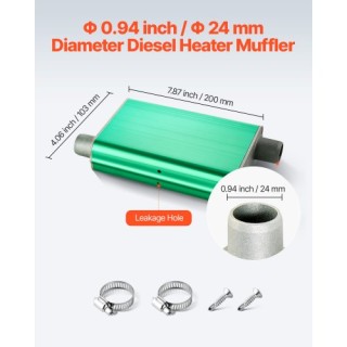 VEVOR Σιγαστήρας Πετρελαιοκινητήρα Diesel 24mm, με Αλουμινένιο Σωλή... VEVOR Σιγαστήρας Πετρελαιοκινητήρα Diesel 24mm, με Αλουμινένιο Σωλή...